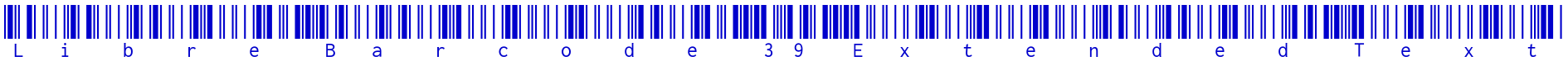 Libre Barcode 39 Extended Text लिपि